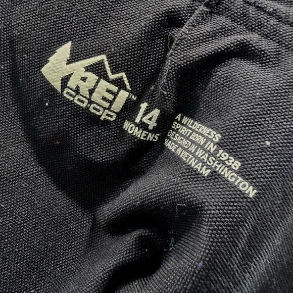 REI Co Op Pants Women 14 Black Screeline Hiking Nylon UPF Convertible Capri - Picture 3 of 15